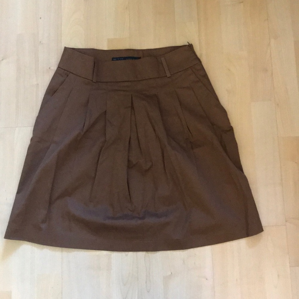 Zara front pleated skirt